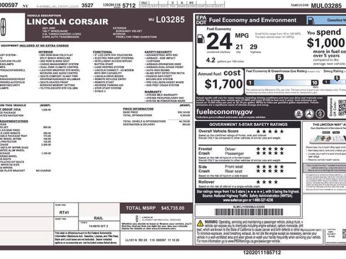 Used 2021 Lincoln Corsair AWD w/ Premium Package image 6