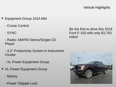 Used 2018 Ford F150 XL w/ Equipment Group 101A Mid AWD/4WD image 7