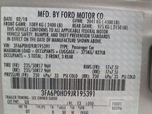 Used 2018 Ford Fusion SE w/ Fusion SE Technology Package image 33