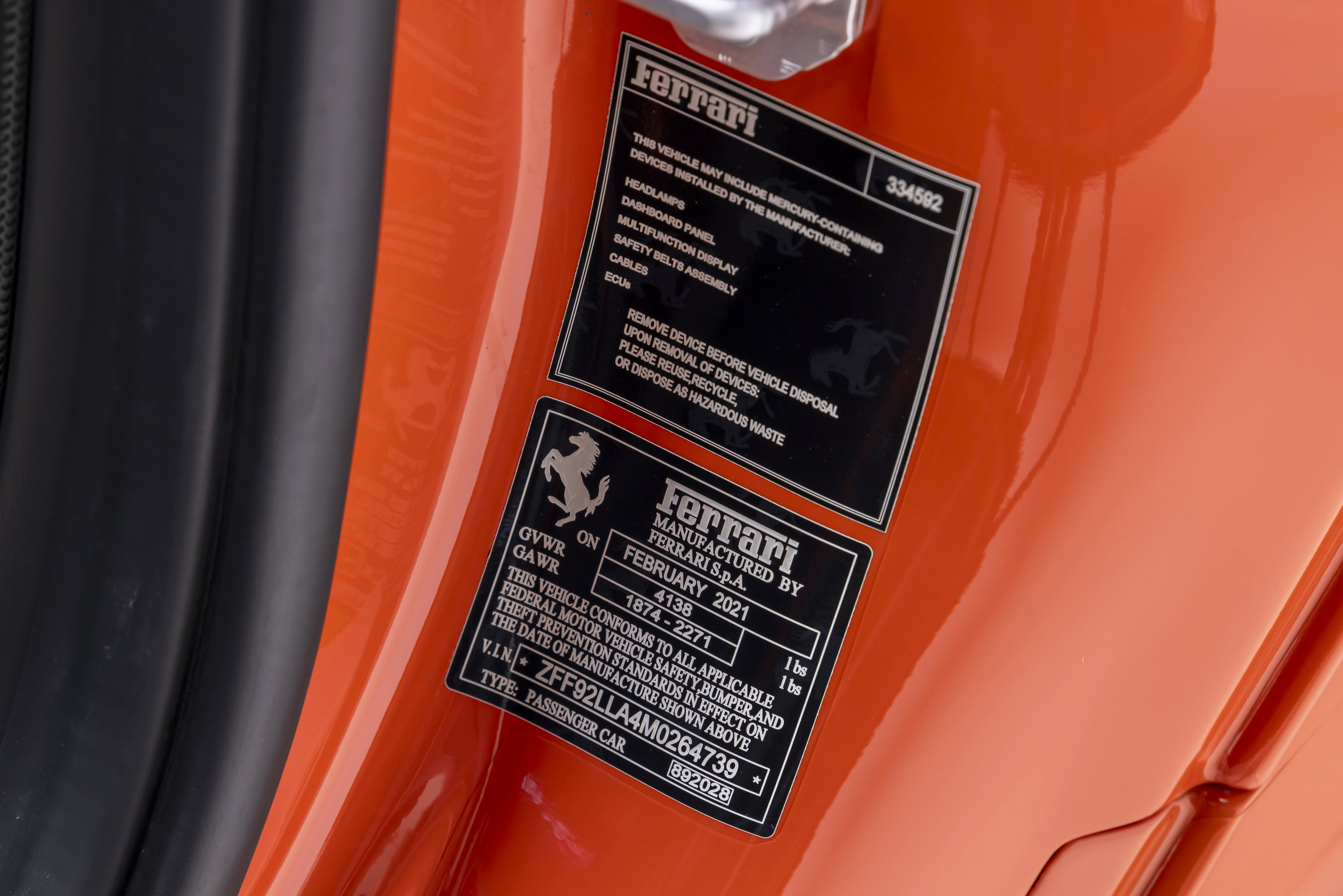 Certified 2021 Ferrari F8 Tributo RWD image 58
