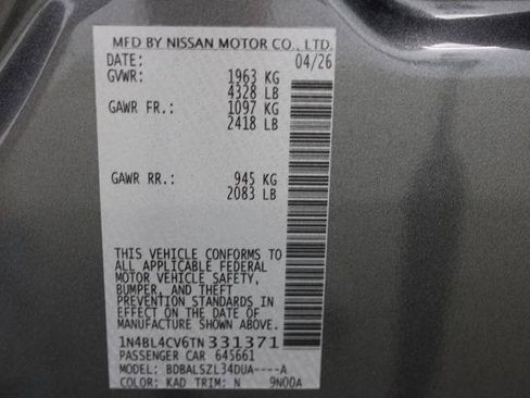 Certified 2026 Nissan Altima 2.5 SR FWD image 29