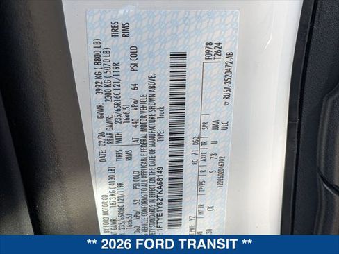 New 2026 Ford Transit 150 Low Roof image 20