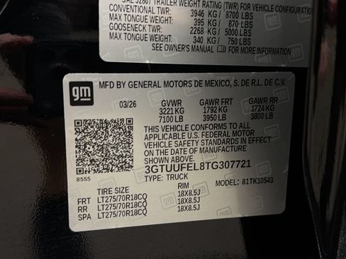 Used 2026 GMC Sierra 1500 AT4X AWD/4WD image 45