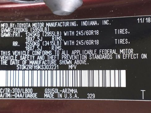 Used 2019 Toyota Highlander XLE FWD image 46