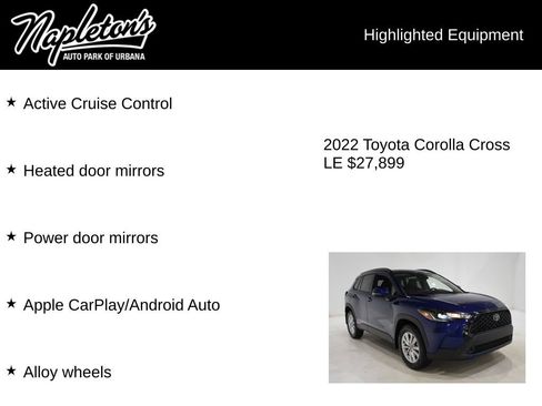 Used 2022 Toyota Corolla Cross LE w/ Black Badges Package (TMS) AWD/4WD image 16