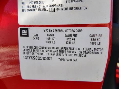 Used 2002 Chevrolet Corvette Coupe w/ Preferred Equipment Group2 image 17