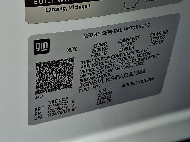 New 2027 Chevrolet Traverse RS AWD/4WD image 17