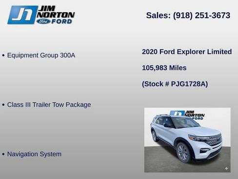 Used 2020 Ford Explorer Limited w/ Class III Trailer Tow Package AWD/4WD image 8