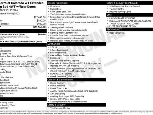 Used 2016 Chevrolet Colorado W/T w/ WT Convenience Package image 18