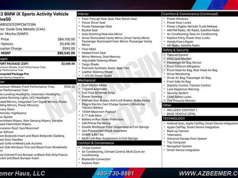 Used 2023 BMW iX xDrive50 w/ Sport Package AWD/4WD image 3