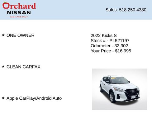 Used 2022 Nissan Kicks S w/ Interior Electronics Package FWD image 7