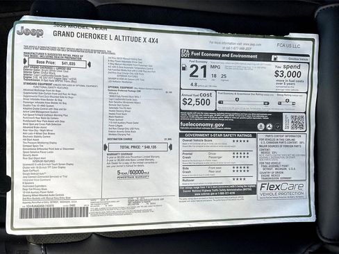 New 2025 Jeep Grand Cherokee L Altitude image 14