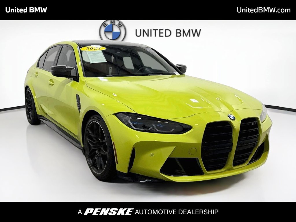 Used 2021 BMW M3 Competition w/ M Carbon Exterior Package RWD image 3