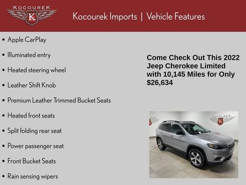 Used 2022 Jeep Cherokee Limited w/ Trailer Tow Group AWD/4WD image 5