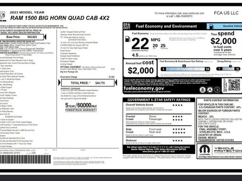 Used 2023 RAM 1500 Big Horn RWD image 34