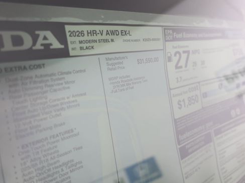 New 2027 Honda HR-V EX-L image 26