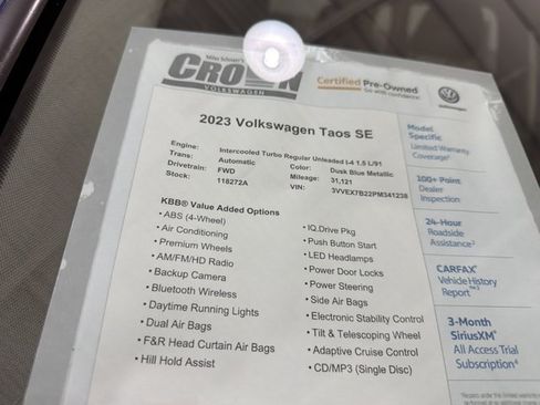 Certified 2023 Volkswagen Taos SE w/ Panoramic Sunroof Package FWD image 40