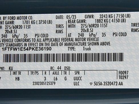 Used 2023 Ford F150 Lariat w/ Equipment Group 502A High AWD/4WD image 17