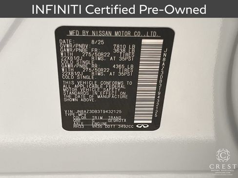Certified 2026 INFINITI QX80 4WD w/ Sport Exterior Package image 33