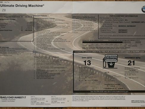 Used 2001 BMW Z8 RWD image 4