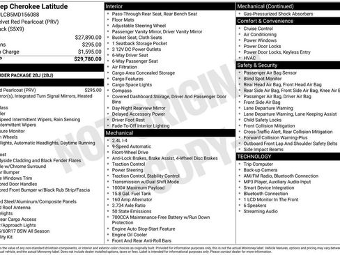 Used 2021 Jeep Cherokee Latitude FWD image 36