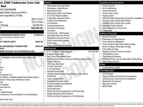 New 2025 RAM 2500 Tradesman w/ Chrome Appearance Group AWD/4WD image 6