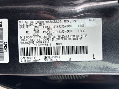 Used 2021 Toyota Tundra SR5 w/ TRD Off-Road Package AWD/4WD image 37