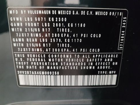 Used 2019 Volkswagen Tiguan SE AWD/4WD image 33