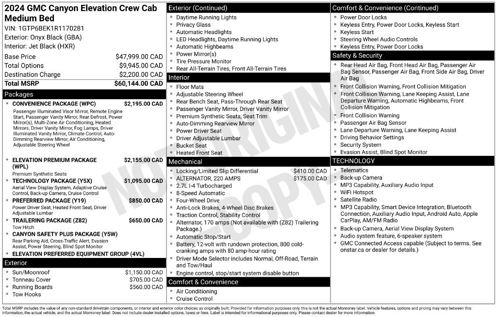Used 2024 GMC Canyon Elevation w/ Convenience Package AWD/4WD image 36