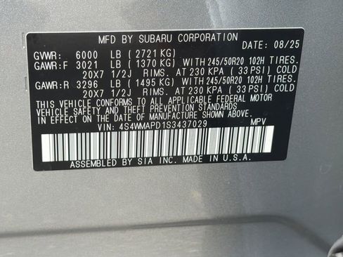 Certified 2025 Subaru Ascent Limited AWD/4WD image 32