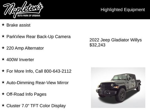 Used 2022 Jeep Gladiator Willys image 10