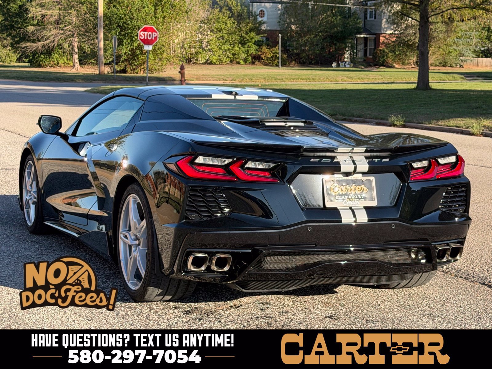 Used 2021 Chevrolet Corvette Stingray Preferred Conv w/ Chrome Exterior Badge Package RWD image 9