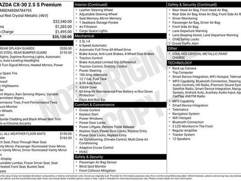 Certified 2025 MAZDA CX-30 AWD 2.5 S w/ Premium Package image 30