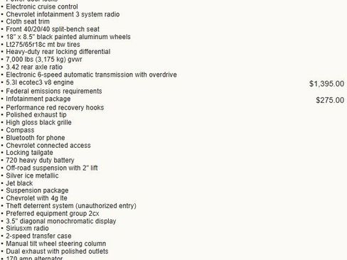 Used 2019 Chevrolet Silverado 1500 Custom Trail Boss w/ Custom Convenience Package image 7