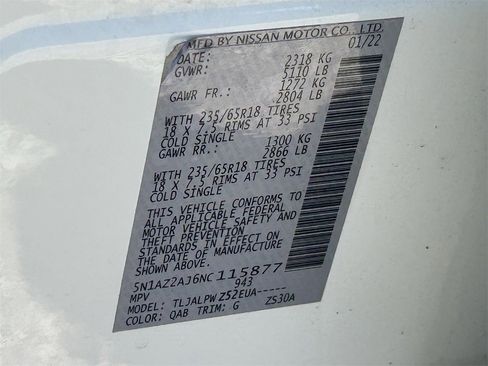 Certified 2022 Nissan Murano S w/ Cargo Package image 11