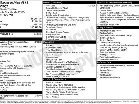 Used 2019 Volkswagen Atlas SE w/ Towing Package FWD image 27