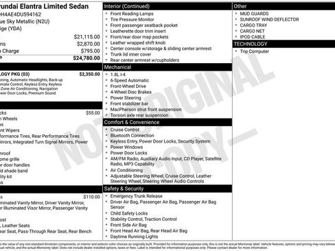 Used 2013 Hyundai Elantra Limited w/ Technology Pkg FWD image 1