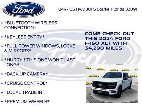 Certified 2024 Ford F150 XLT w/ XLT Black Appearance Package RWD image 12