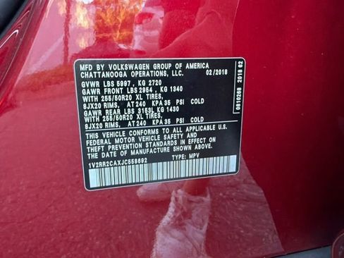Used 2018 Volkswagen Atlas SEL w/ R-Line Package AWD/4WD image 24