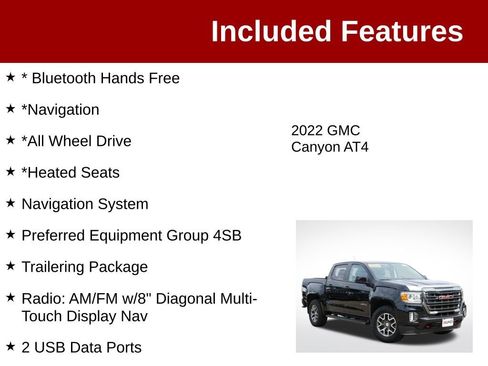 Used 2022 GMC Canyon AT4 w/ Trailering Package AWD/4WD image 3