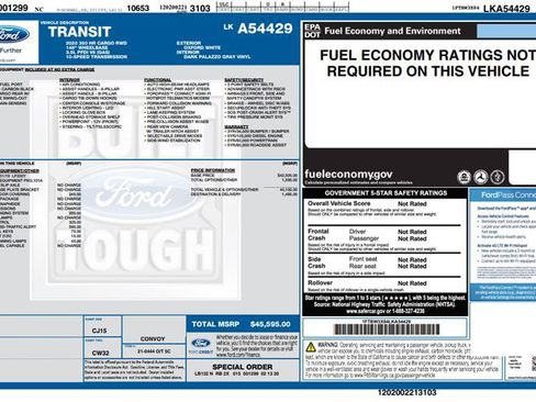 Used 2020 Ford Transit 350 148 High Roof Extended RWD image 3