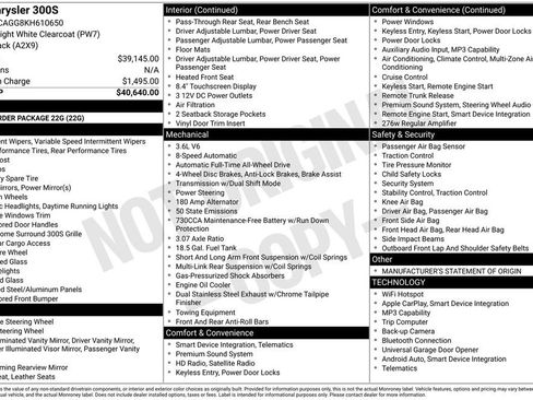 Used 2019 Chrysler 300 S image 7