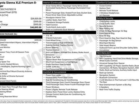Used 2017 Toyota Sienna XLE Premium FWD image 2