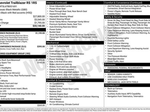 New 2026 Chevrolet TrailBlazer RS w/ Convenience Package image 26