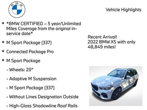 Certified 2022 BMW X5 xDrive40i w/ M Sport Package AWD/4WD image 4