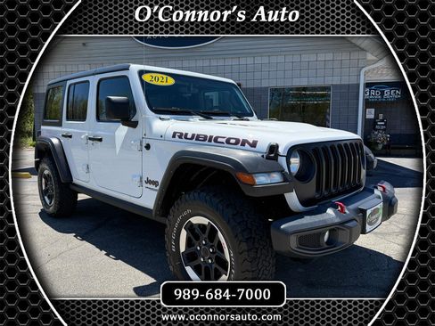 Used 2021 Jeep Wrangler Unlimited Rubicon w/ Uconnect 4C Nav & Sound Group AWD/4WD image 1