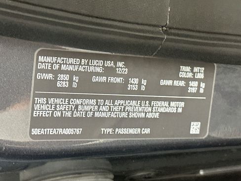 Used 2024 Lucid Air Touring AWD/4WD image 12