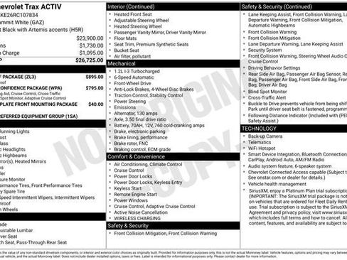 Used 2024 Chevrolet Trax ACTIV w/ Sunroof Package FWD image 43