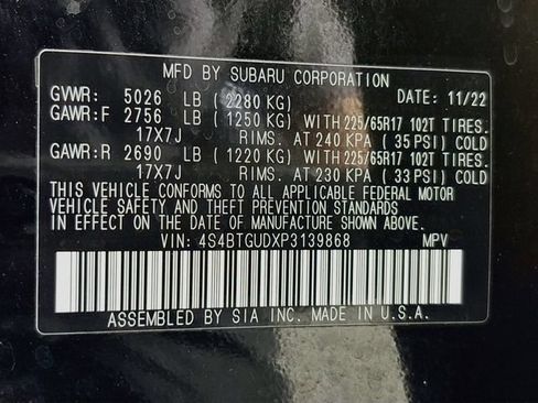 Certified 2023 Subaru Outback Wilderness AWD/4WD image 35