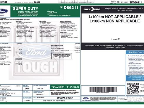 Used 2025 Ford F450 Platinum w/ FX4 Off-Road Package image 1